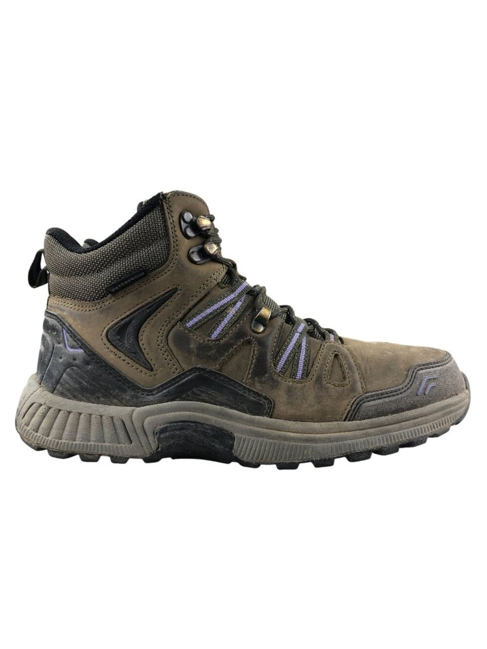 OrthoFeet Women's Size 8D WIDE Dakota Waterproof Brown Leather Hiking Boots